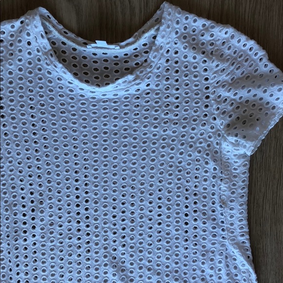 Aritzia Wilfred Capucine Eyelet T-shirt White - Picture 3 of 10